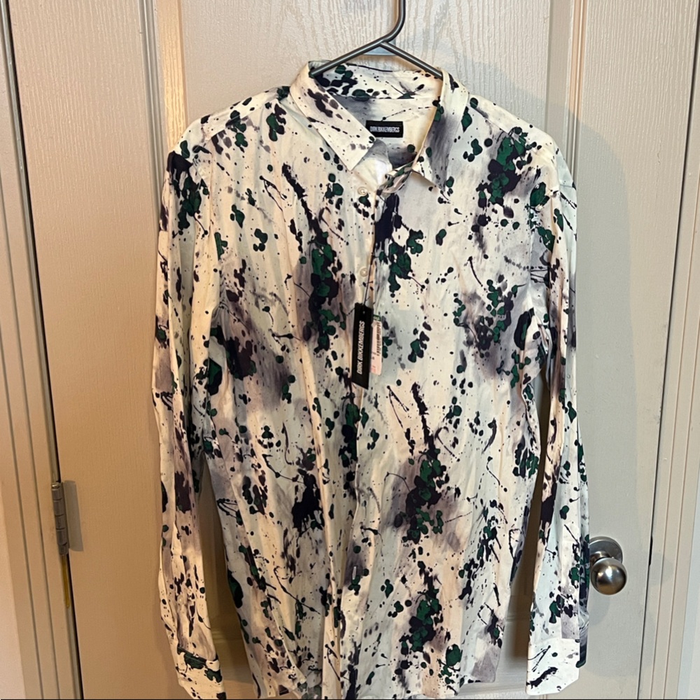 Dirk Bikkembergs Artistic Splatter Shirt